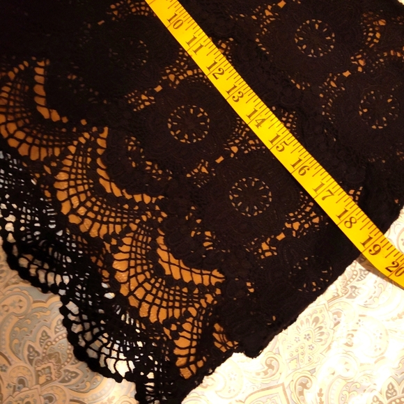 BNWOT Umgee LP Black Crochet Overlay Mini Skirt - Picture 11 of 13